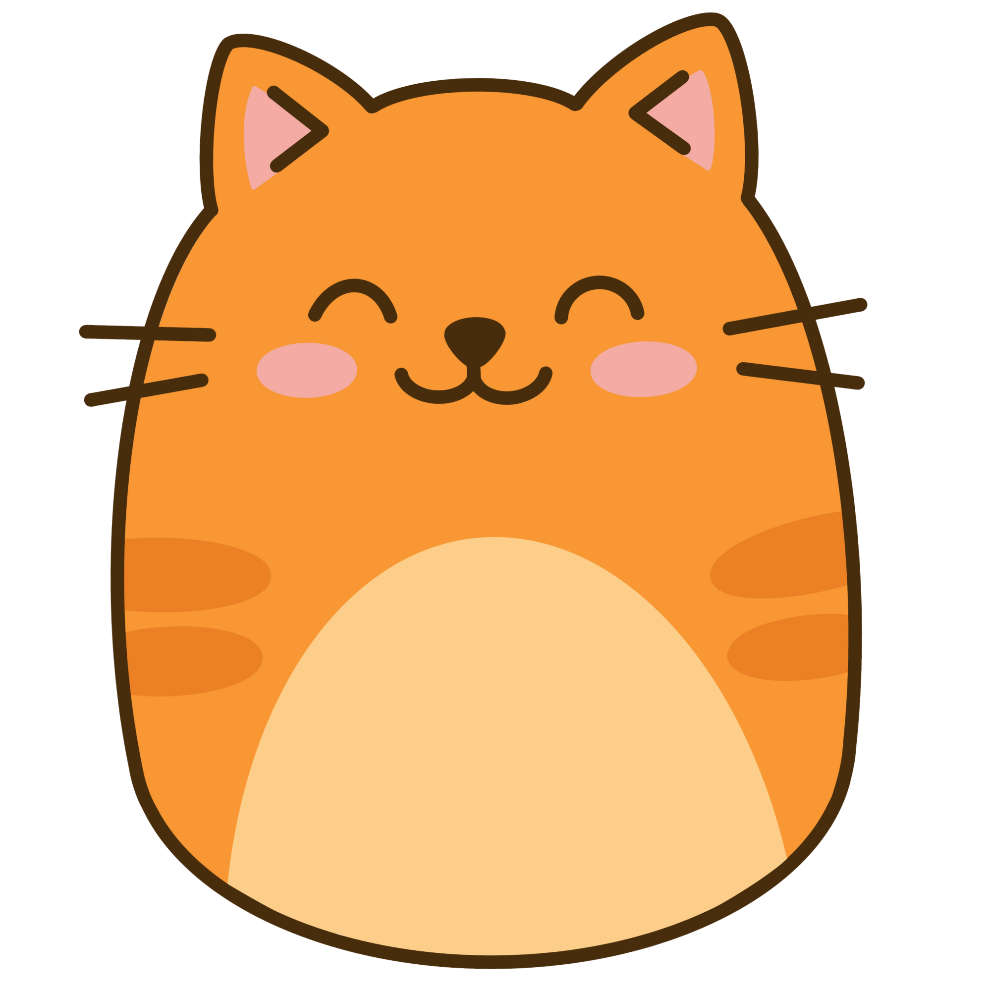 Orange Tabby Cat Kawaii Plushie Cross-Stitch Pattern